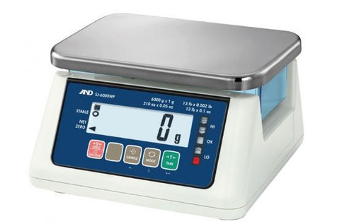 AandD Weighing SJ-15KWP Washdown Bench Scale, 15 kg x 0.5 g