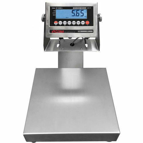 Optima 915 Series NTEP Stainless Steel Bench Digital Scale w/ LCD Display  500lb x 0.1lb 24 x 24