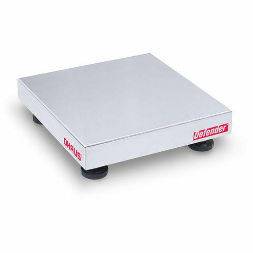 OHAUS D25WQR Defender 5000 Stainless Steel Scale Base, 50 lb x 0.002 lb, 12 x 12, NTEP