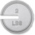 Troemner 2 lb Cast Iron Slotted Calibration Weight, ASTM Class 6, NVLAP