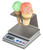 Cardinal Detecto PS4 Food Portioning Scale with dual ice cream scoop holder, not included