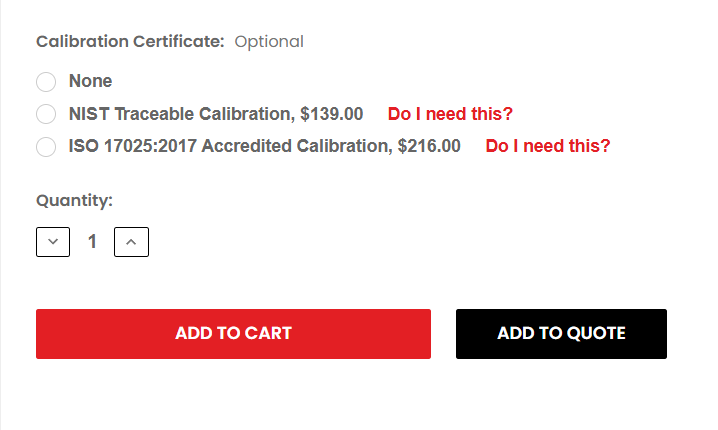 scale calibration service options