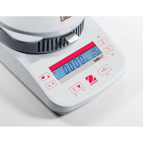 OHAUS MB27 Moisture Analyzer opened from the front