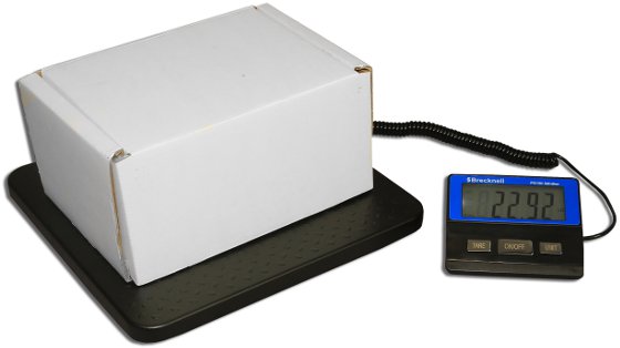 Brecknell PS150 Slimline Portable Bench Scale in use