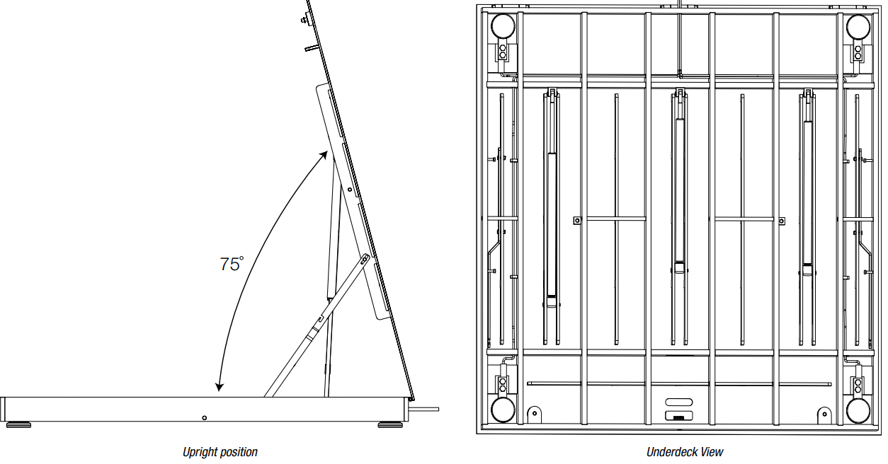 Rice Lake RoughDeck QC-X Quick Clean Extreme Solid Base Plate Floor Scale drawings