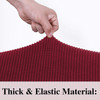 Elegant Jacquard Polyester Spandex Stretch Washable Box Cushion Armchair  Slipcover-Wine Red