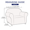  Elegant Jacquard Polyester Spandex Stretch Washable Box Cushion Armchair  Slipcover-Dark Blue