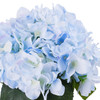 Azure Silk Hydrangea Flower Arrangement in Clear Glass Vase With Faux Water