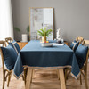 54" x 78" Blue High Quality Rectangle Cotton and Linen Water Resistant Tablecloth 