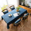 54" x 78" Blue High Quality Rectangle Cotton and Linen Water Resistant Tablecloth 
