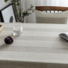 Beige High Quality Rectangle Cotton and Linen Tablecloth with Tassels For Dinning Table