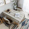 Beige High Quality Rectangle Cotton and Linen Tablecloth with Tassels For Dinning Table