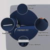 Jacquard  Polyester Spandex Fabric One Piece Box  Cushion Loveseat Slipcovers-Dark Blue