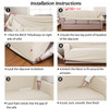 Jacquard  Polyester Spandex Fabric One Piece Box  Cushion Loveseat Slipcovers-Ivory