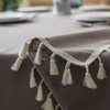 High Quality Grey Rectangle Cotton and Linen Tablecloth 