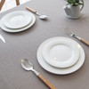 High Quality Grey Rectangle Cotton and Linen Tablecloth 