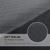 Grey Ultra Soft Rhombus Jacquard Polyester Stretch Fabric  Oversized Ottoman Slipcover 