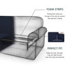 Ivory Ultra Soft Rhombus Jacquard Polyester Spandex Fabric Box Cushion Armchair Slipcover