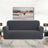 Grey Ultra Soft Rhombus Jacquard Polyester Spandex Fabric Box Cushion Sofa Slipcover