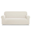 Ivory Ultra Soft Rhombus Jacquard Polyester Spandex Fabric Box Cushion Sofa Slipcover