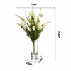 Cream Mixed Silk Tulip Flower in Clear Glass Vase With Faux Water