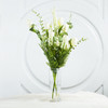 Cream Mixed Silk Tulip Flower in Clear Glass Vase With Faux Water