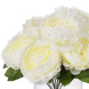 Silk Peony Arrangement in Glass Vase With Faux Water