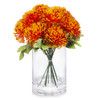 Artificial Greenery Arrangement  in Clear Glass Vase With Faux Water