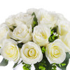 18 Heads Artificial Open Rose Flower Bouquet for Home Wedding Centerpiece