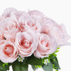 18 Heads Artificial Open Rose Flower Bouquet for Home Wedding Centerpiece