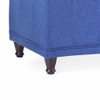 Ava 42 Inches Large Modern Linen Fabric Rectangle Storage Ottoman(Blue)