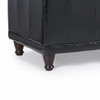 Aqua 42 Inches Large Modern Elegant Leather Rectangle Storage Ottoman(Black)