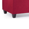 Bliss 42 Inches Simple Modern Linen Fabric Rectangle Storage Ottoman(Wine Red) 