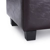 Vina 15 Inches Modern Elegant Leather Square Storage Ottoman(Chocolate)