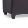 Caro 42 Inches Large Modern Elegant Leather Rectangle Storage Ottoman(Chocolate)