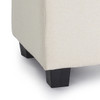 Tala 15 Inches Modern Linen Fabric Square Storage Ottoman(Beige)