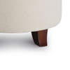 Ivy 18 Inches Modern Linen Fabric Round Storage Ottoman(Beige)