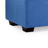 Luna 36 Inches Large Modern Linen Fabric Rectangle Storage Ottoman(Blue)