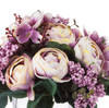Mixed High Quality Silk Combination Ranunculus Bush(Purple)
