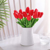 20 Pcs  Artificial PU Real Touch Tulips Flower Stems (Red)