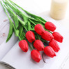 20 Pcs  Artificial PU Real Touch Tulips Flower Stems (Red)