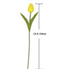 20 Pcs  Artificial PU Real Touch Tulips Flower Stems (Yellow)