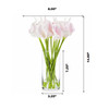 Artificial Real Touch Calla Lily Flower Arrangement in Clear Glass Vase With Faux Water(Pink)