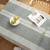  Light Grey High Quality Rectangle Cotton and Linen Tablecloth with Tassels