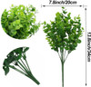 4  Pack Artificial Green Plant Eucalyptus Plastic Large Money Leaves Grass Bush for Home Table Office Outdoor Decoration
