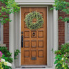 16" Artificial Eucalyptus Leaves Wreath for Festival Celebration Front Door Wall Window Party Decoration