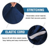 Soft Thick Solid Velvet Fabric Stretchy Universal Dining Chair Slipcovers (Dark Blue)