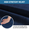 Soft Thick Solid Velvet Fabric Stretchy Universal Dining Chair Slipcovers (Dark Blue)