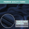 Ultra Soft Thick Stretch Velvet Fabric Armchair Slipcover  for Living Room( Dark Blue)