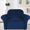 Ultra Soft Thick Stretch Velvet Fabric Armchair Slipcover  for Living Room( Dark Blue)